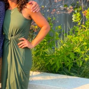 Green midi dress